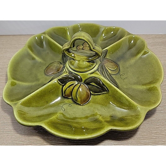 Los Angeles Pottery Tray Mid-Century Divided Tray Pottery Vegetable Dish VTG - Picture 4 of 12